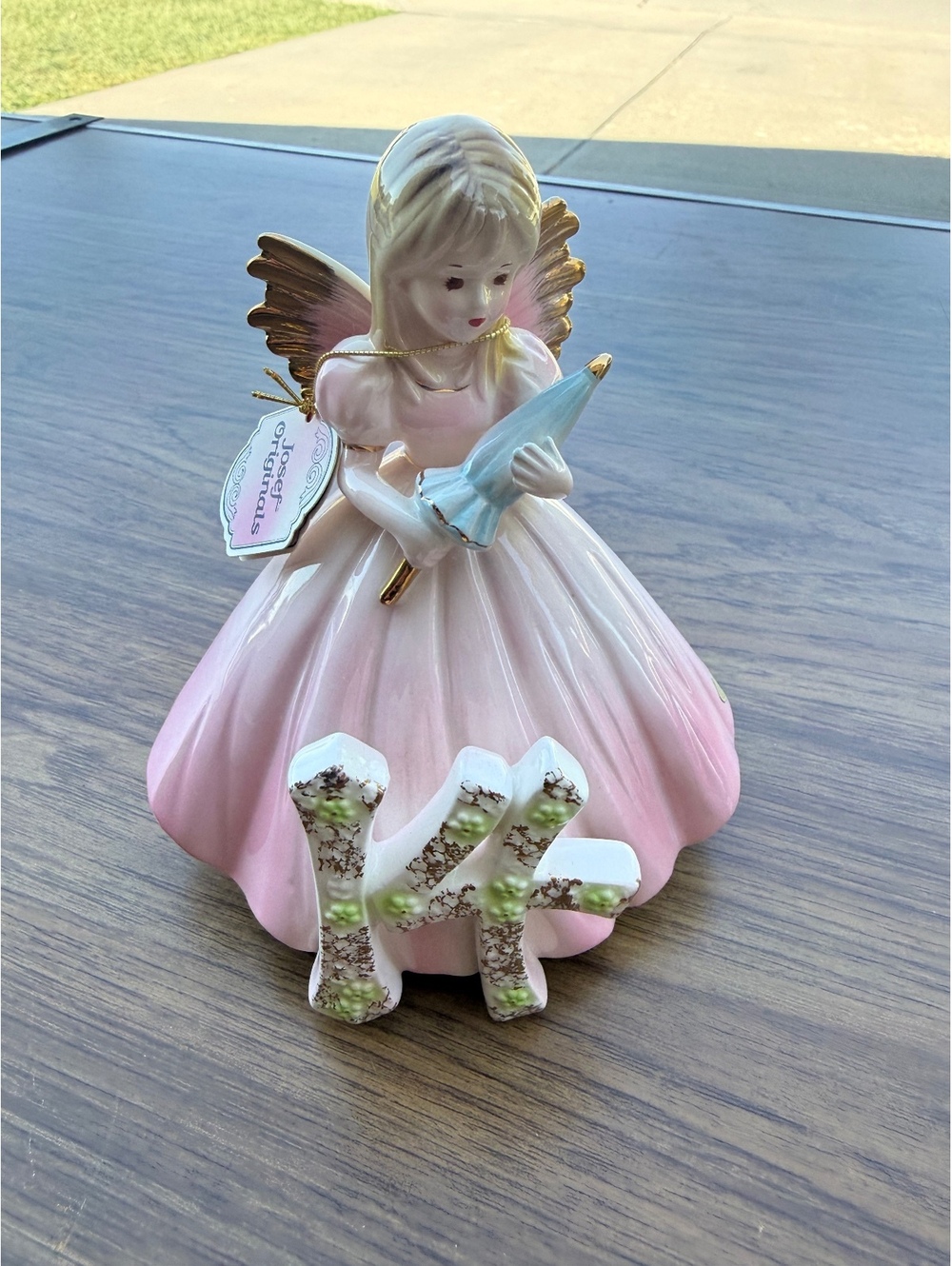 Josef Originals 14th Birthday Girl Angel Porcelain Figurine 6" Tall